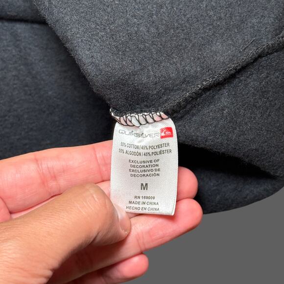 Quiksilver Dream Sessions Hoodie Black Size M NWT $80 MSRP Cotton Blend - Picture 4 of 8